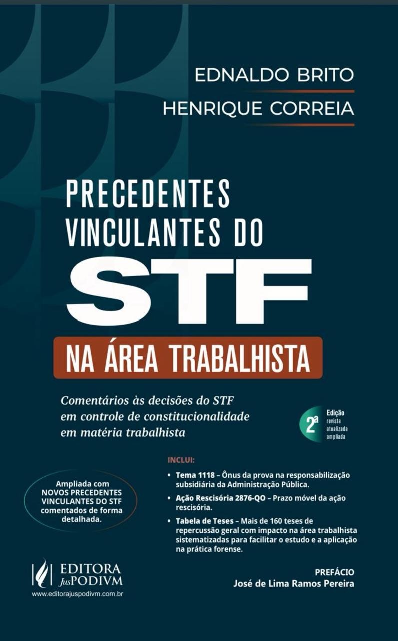 Livro Precedentes Vinculantes do STF na Área Trabalhista (Edição 2026)